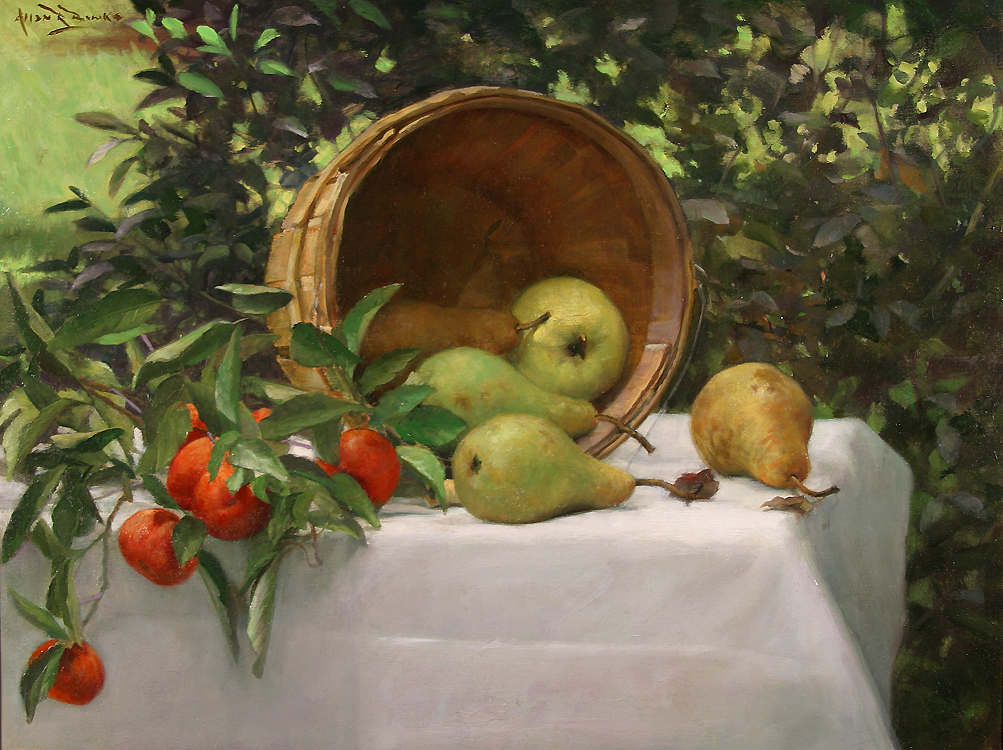 Still Life of Pears and Tangelos - Banks, Allan